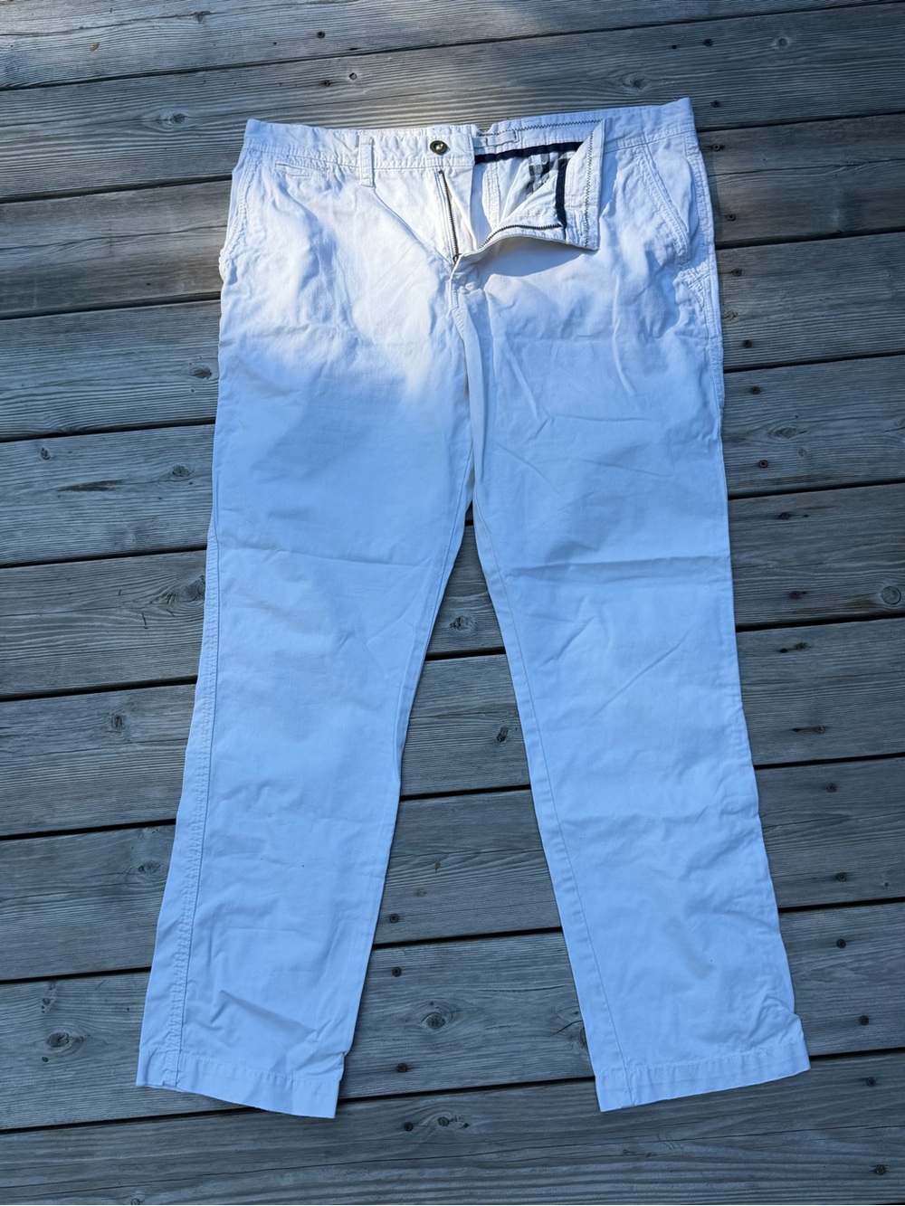 American Eagle Outfitters White Cotton Chinos